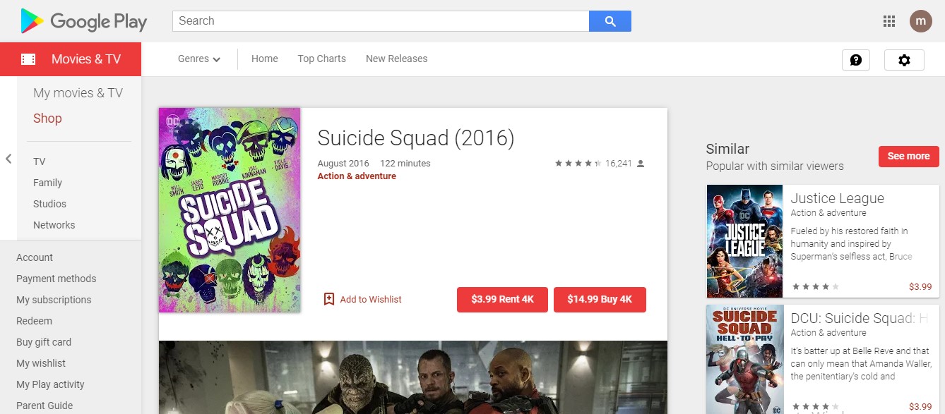 watch suicide squad online - Google Play
