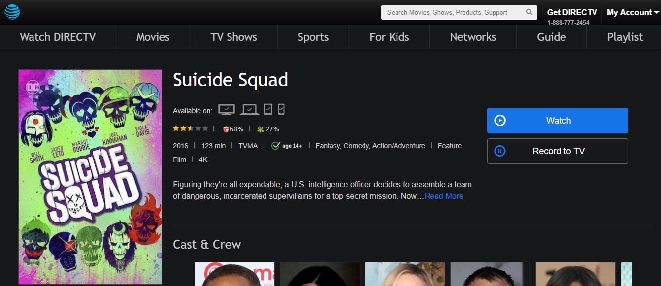 watch suicide squad online - DirectTV