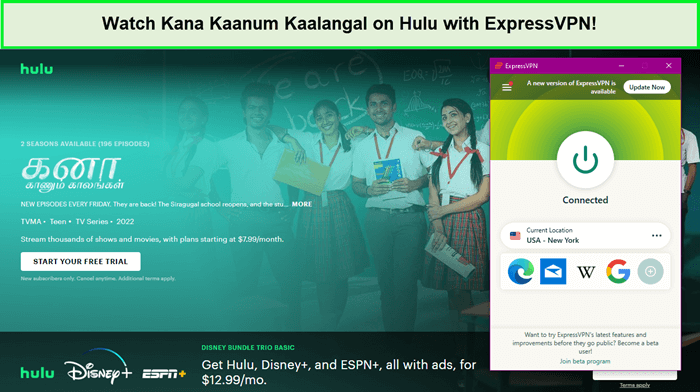 Watch-Kana-Kaanum-Kaalangal-outside-USA-on-Hulu-with-ExpressVPN