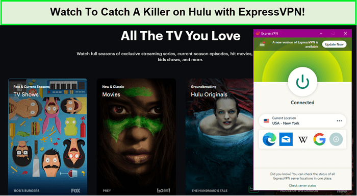 Watch-To-Catch-A-Killer-on-Hulu-with-ExpressVPN-From Anywhere