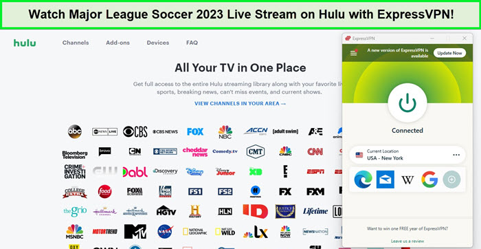 mls-2023-live-stream-in-Spain-on-hulu-with-expressvpn