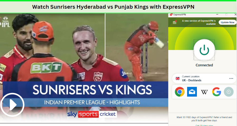Watch Sunrisers Hyderabad vs Punjab Kings in Australia On Sky Sports
